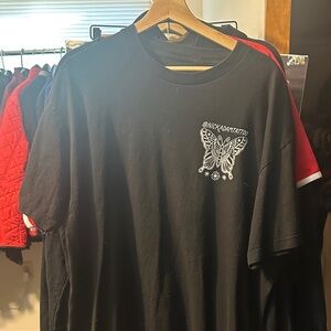 Black Butterfly Graphic Tee Nicholas Adam’s tattoo MN
